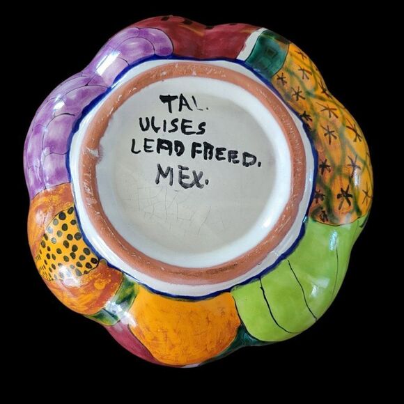 Talavera Pottery Fruit Bowl with Paper Mache Fruit - Picture 3 of 14